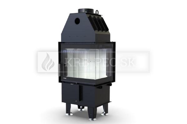 Defro Home Intra XSM BP MINI oceľová krbová vložka s rohovým dizajnovým sklom krb-pec