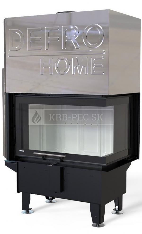 Defro Home RIVA SM BP SHORT G oceľová teplovzdušná rohová krbová vložka s výsuvnými dvierkami krb-peci