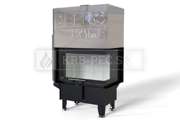 Defro Home RIVA SM BP SHORT G oceľová teplovzdušná rohová krbová vložka s výsuvnými dvierkami krb-peci