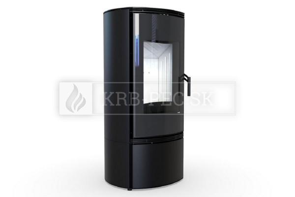 Defro Home Orbis oceľové krbové kachle s polkruhovým presklením krb-pec