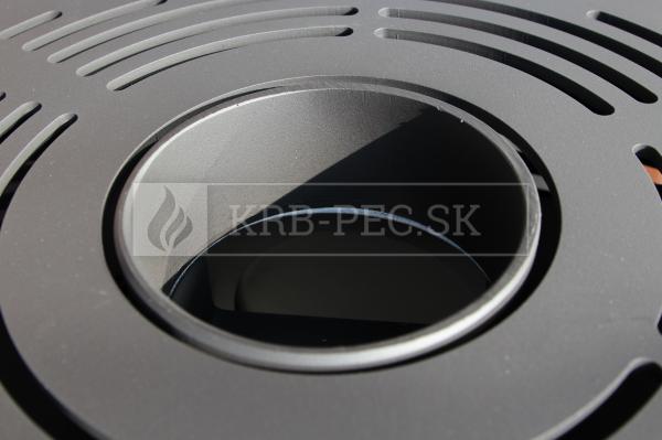 Defro Home Orbis oceľové krbové kachle s polkruhovým presklením krb-pec