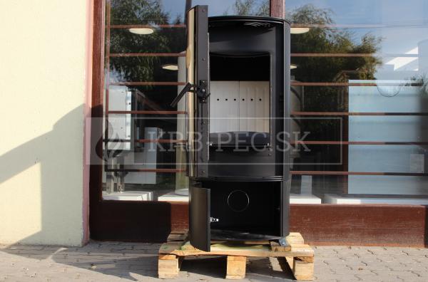 Defro Home Orbis oceľové krbové kachle s polkruhovým presklením krb-pec