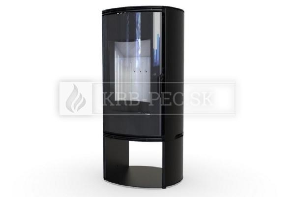 Defro Home Orbis LOG oceľové krbové kachle s polkruhovým presklením krb-pec