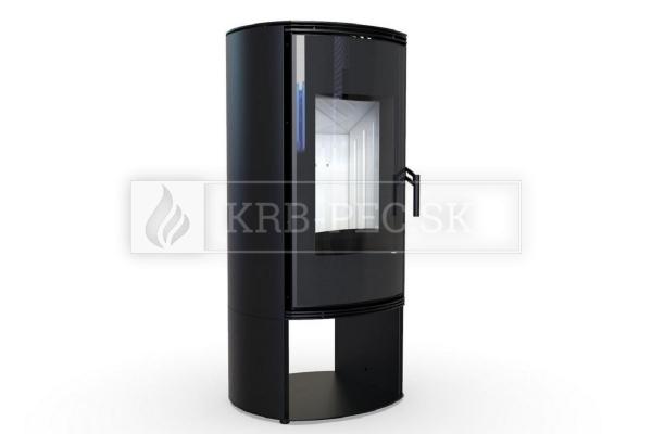 Defro Home Orbis LOG oceľové krbové kachle s polkruhovým presklením krb-pec