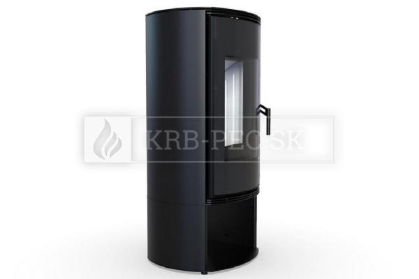 Defro Home Orbis LOG oceľové krbové kachle s polkruhovým presklením krb-pec