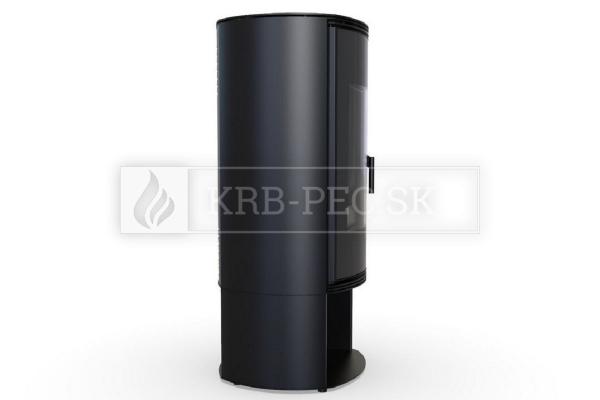 Defro Home Orbis LOG oceľové krbové kachle s polkruhovým presklením krb-pec