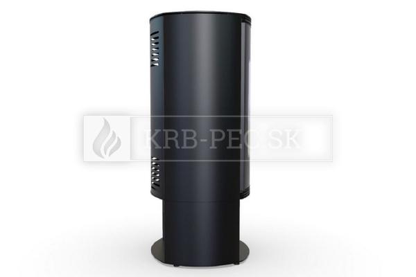 Defro Home Orbis LOG oceľové krbové kachle s polkruhovým presklením krb-pec