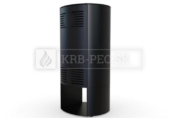 Defro Home Orbis LOG oceľové krbové kachle s polkruhovým presklením krb-pec