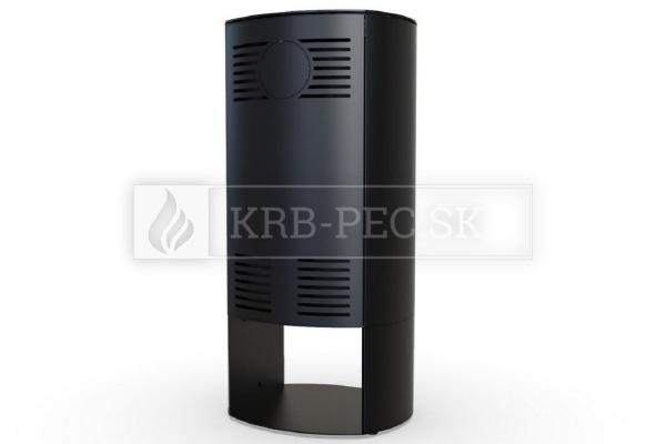Defro Home Orbis LOG oceľové krbové kachle s polkruhovým presklením krb-pec
