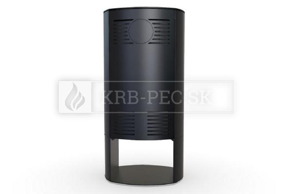Defro Home Orbis LOG oceľové krbové kachle s polkruhovým presklením krb-pec