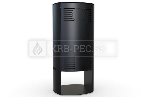 Defro Home Orbis LOG oceľové krbové kachle s polkruhovým presklením krb-pec