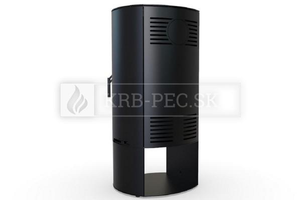 Defro Home Orbis LOG oceľové krbové kachle s polkruhovým presklením krb-pec