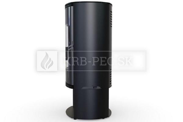 Defro Home Orbis LOG oceľové krbové kachle s polkruhovým presklením krb-pec