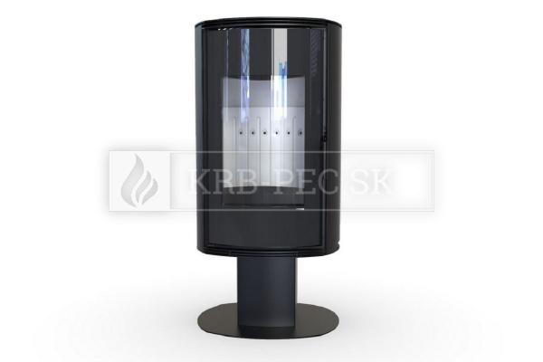 Defro Home Orbis TOP oceľové krbové kachle s polkruhovým presklením krb-pec