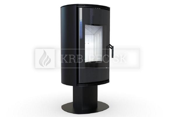 Defro Home Orbis TOP oceľové krbové kachle s polkruhovým presklením krb-pec