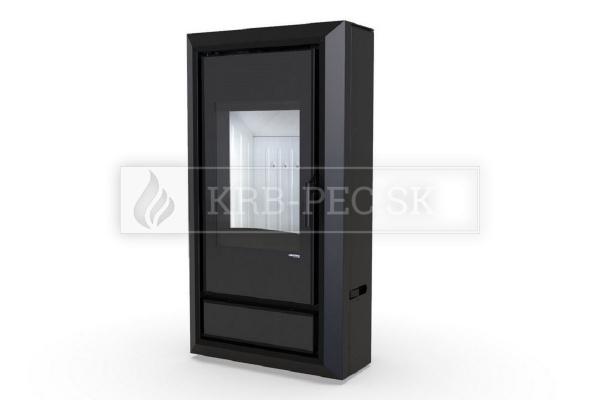 Defro Home IGNIS oceľové krbové kachle s veľkým vertikálnym presklením krb-pec