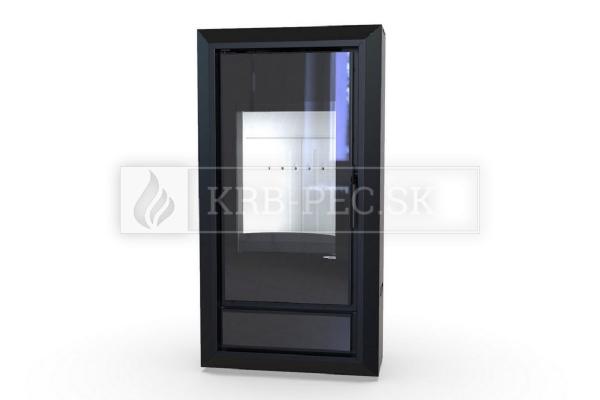 Defro Home IGNIS oceľové krbové kachle s veľkým vertikálnym presklením krb-pec