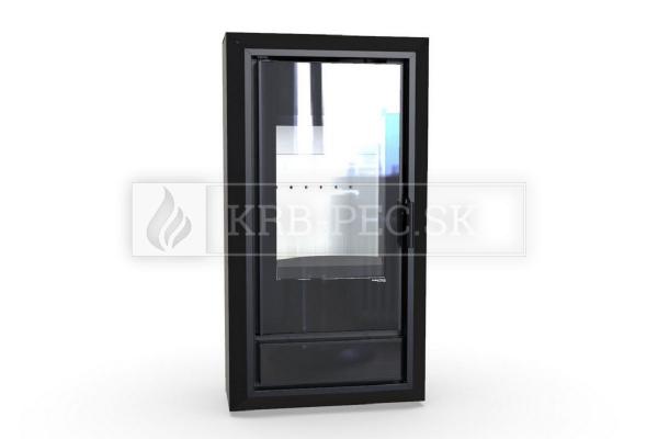 Defro Home IGNIS oceľové krbové kachle s veľkým vertikálnym presklením krb-pec