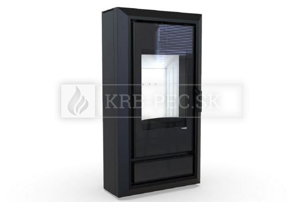 Defro Home IGNIS oceľové krbové kachle s veľkým vertikálnym presklením krb-pec