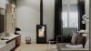 Defro Home IGNIS oceľové krbové kachle s veľkým vertikálnym presklením krb-pec