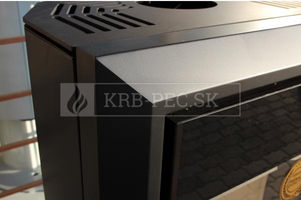 Defro Home IGNIS oceľové krbové kachle s veľkým vertikálnym presklením krb-pec