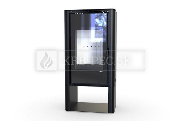 Defro Home SOLUM LOG krbové kachle s oceľovým povrhom a zásobníkom na drevo krb-pec