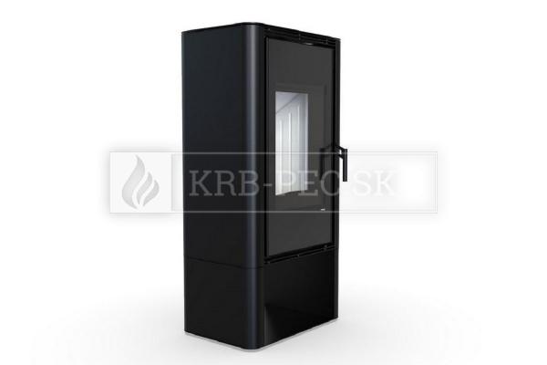Defro Home SOLUM LOG krbové kachle s oceľovým povrhom a zásobníkom na drevo krb-pec