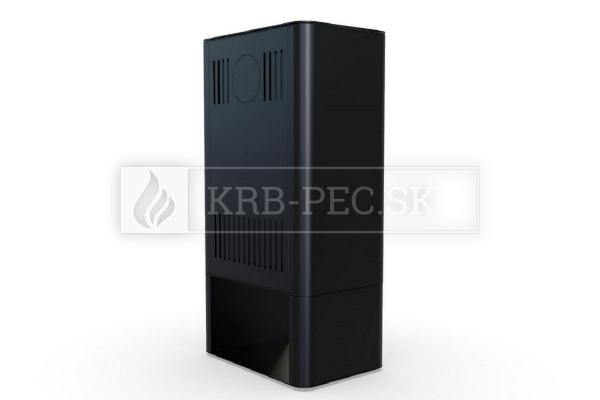 Defro Home SOLUM LOG krbové kachle s oceľovým povrhom a zásobníkom na drevo krb-pec