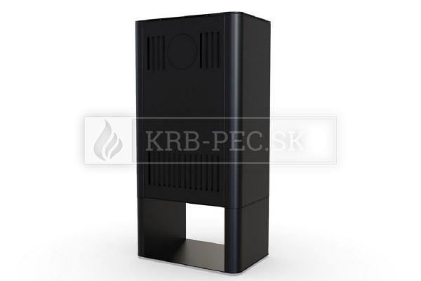 Defro Home SOLUM LOG krbové kachle s oceľovým povrhom a zásobníkom na drevo krb-pec