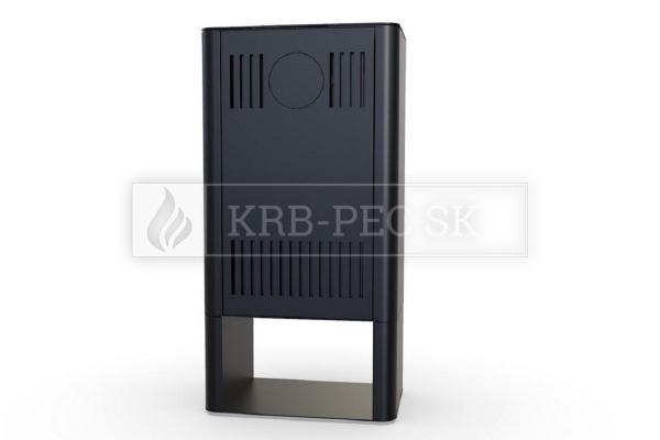 Defro Home SOLUM LOG krbové kachle s oceľovým povrhom a zásobníkom na drevo krb-pec