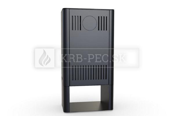 Defro Home SOLUM LOG krbové kachle s oceľovým povrhom a zásobníkom na drevo krb-pec