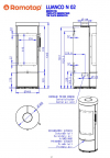 Romotop Luanco N 02 elegantné krbové kachle s mastencovým obložením a šamotovým ohniskom krb-pec