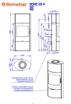 Romotop Sone 03 A akumulačné plechové krbové kachle s šamotovými tvarovkami krb-pec