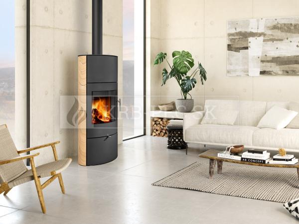 Romotop Sone 04 A akumulačné krbové kachle s pieskovcovým obložením a šamotovým ohniskom krb-pec