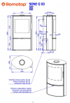 Romotop Sone G 03 kvalitné plechové krbové kachle s dizajnovým sklom a šamotovým ohniskom krb-pec