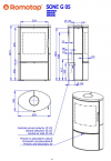 Romotop Sone G 05 krbové kachle s keramickým obložením a dizajnovým sklom krb-pec