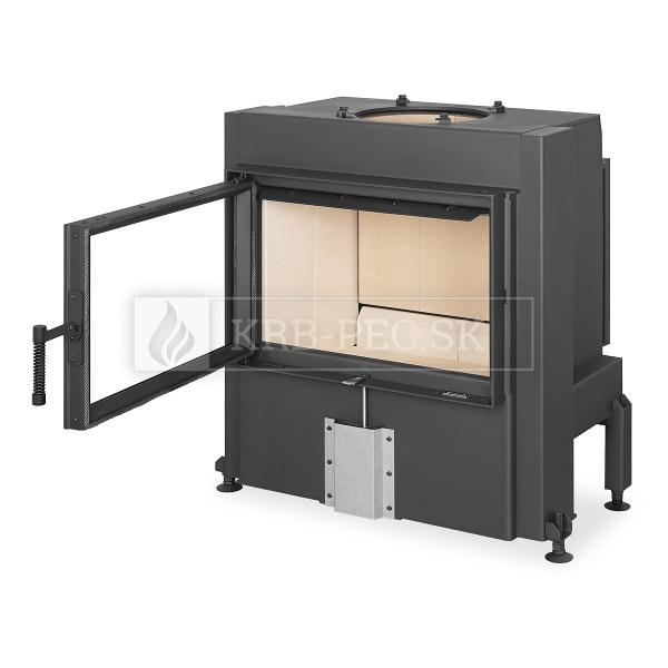 Romotop DYNAMIC B3G 66.44.01 rohová pecová vložka so zadným prikladaním a šamotovým ohniskom krb-pec