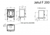 Jotul F 200 BP liatinové kachle s gotickou mriežkovou štruktúrou krb-pec