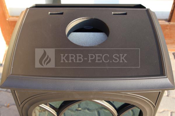 Jotul F 200 BP liatinové kachle s gotickou mriežkovou štruktúrou krb-pec