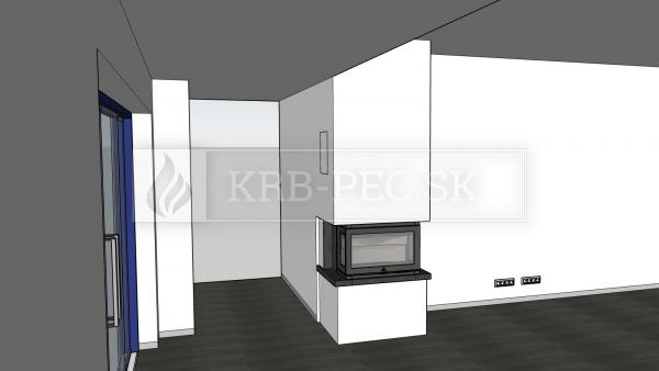 Jotul I 620 FRL BP liatinová krbová vložka s trojstranným presklením krb-pec