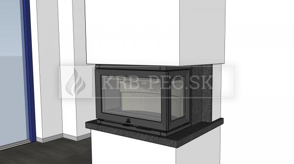Jotul I 620 FRL BP liatinová krbová vložka s trojstranným presklením krb-pec