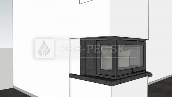 Jotul I 620 FRL BP liatinová krbová vložka s trojstranným presklením krb-pec