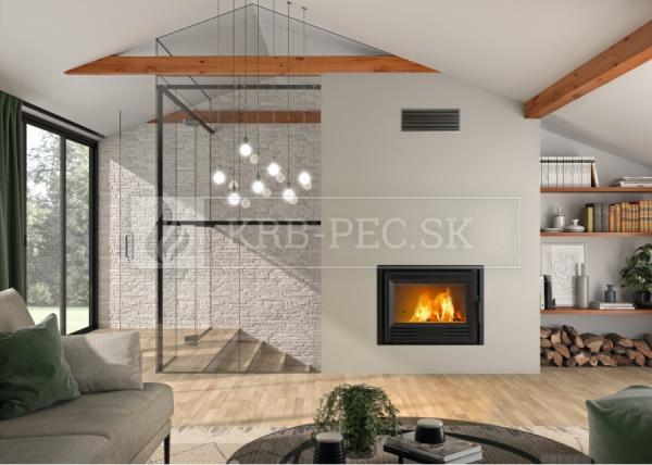 Hergóm C-03/70 liatinová krbová vložka s dvojitým spaľovaním krb-pec