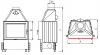 Kobok Chopok L 73 LD 730/510 SM, RAM 4S A teplovzdušná oceľová krbová vložka krb-pec