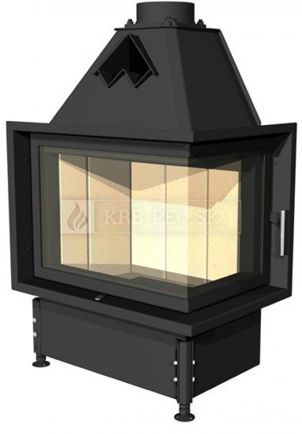 Kobok Chopok R90 73 LD 730/510-S/450 P RAM 4S A teplovzdušná pravá rohová krbová vložka krb-pec