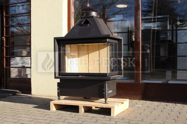 Kobok Chopok R90 73 LD 730/510-S/450 P RAM 4S A teplovzdušná pravá rohová krbová vložka krb-pec