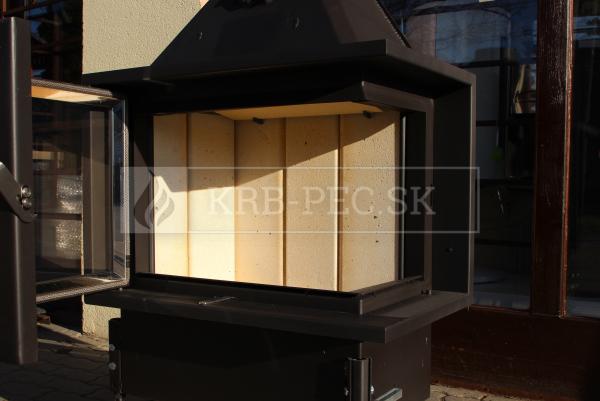 Kobok Chopok R90 73 LD 730/510-S/450 P RAM 4S A teplovzdušná pravá rohová krbová vložka krb-pec