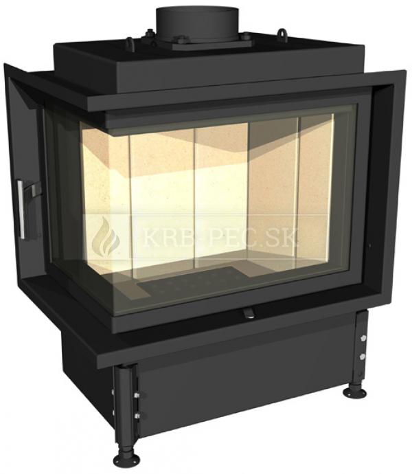 Kobok Kazeta R90 67 LD 670/510-S/450 L RAM 4S A, SO kvalitná oceľová rohová krbová vložka krb-pec