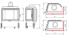 Kobok Kazeta R90 73 LD 730/510-S/450 L RAM 4S A rohová oceľová krbová vložka s krycím rámikom krb-pec