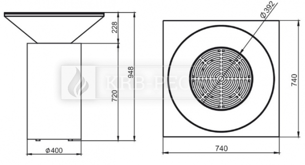 Artiss záhradný gril G7 Basic grafit so skvelou výbavou krb-pec